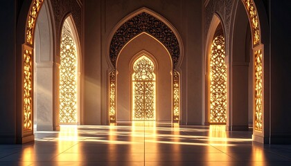 Obraz premium Ornate Archways with Intricate Islamic Design.