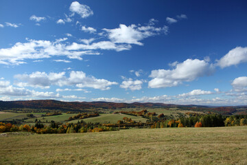 Bieszczady landscape near the Osława River valley