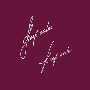 Keep calm handwritten