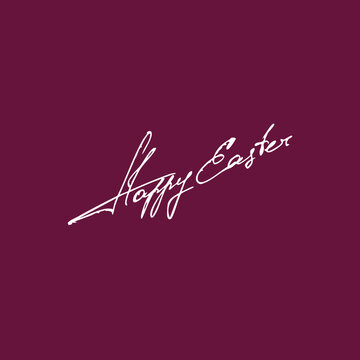 Happy Easter handwritten