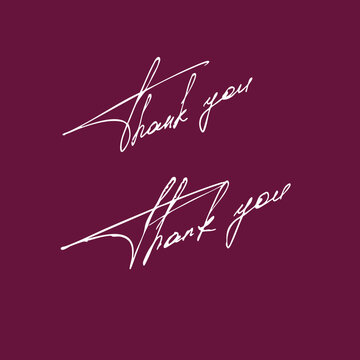 Thank you handwritten