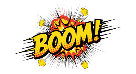 Comic boom explosion effect