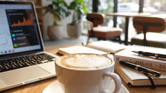 Cozy Cafe Ambiance: Coffee Kopi Shop Focus for Work & Study Productivity Komputer