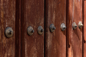 puerta, madera, viejo, con textura, entrada, antig&uuml;edad, caf&eacute;, asa, casa, cerradura, dechado, arquitectura, designio, metal, muro, cerrada, porton, tabl&oacute;n, antique, fondo, antiguas, junta