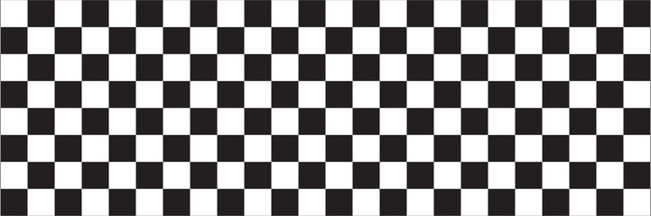 Black and white chess pattern. Checkerboard seamless vector illustration. Abstract checkered checkerboard for game. Grid geometric rectangle shape. Race flag. Retro mosaic floor.