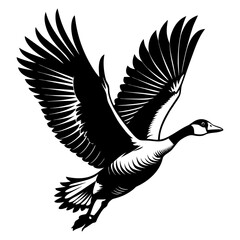 Flying Canadian Goose