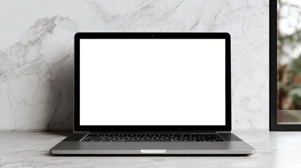 Fototapeta premium Laptop screen mockup with blank space