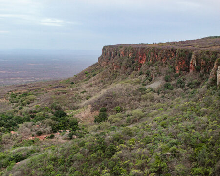 View of Morro do Gritador in the municipality of Pedro II, state of Piau&iacute;, northeastern Brazil.