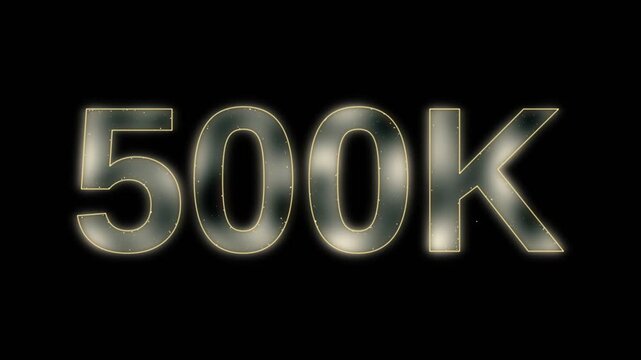 Thank you followers people, 500k online social community group, happy animation banner celebrate
