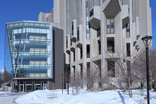 University of Toronto, Robarts Library Building in winter