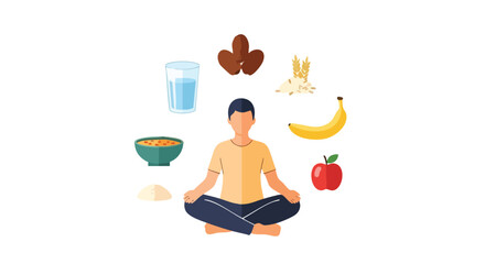 Mindful eating and wellness for a healthy lifestyle, embracing nourishing foods and hydration during Ramadan Kareem 2026 for balanced well-being