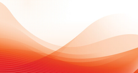 Fototapeta premium Abstract orange banner background. Graphic design banner pattern background template with dynamic curve shapes and text space