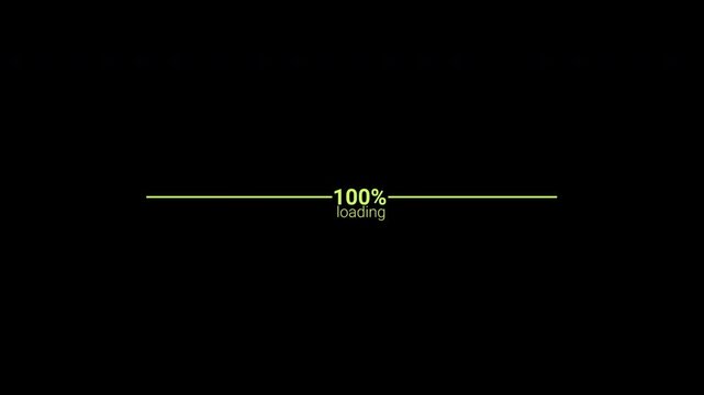 Simple loading bar with green line