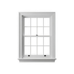 Obraz premium Simple white window frame isolated on a transparent background