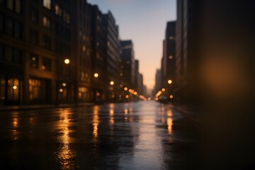 Obraz premium New York City skyline at night with illuminated buildings 