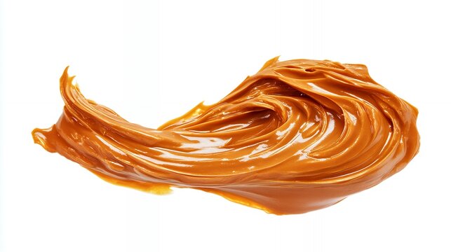 Abstract swirl of thick peanut sauce