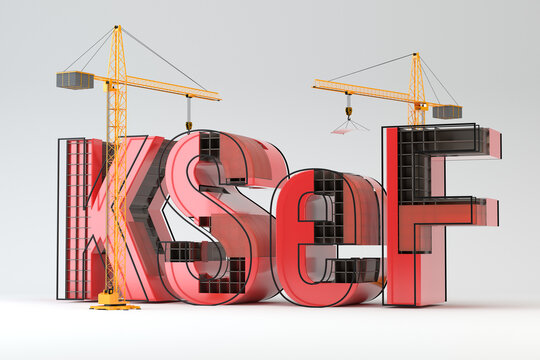 Building the KSeF e-Invoicing System in Poland - 3D Concept Illustration