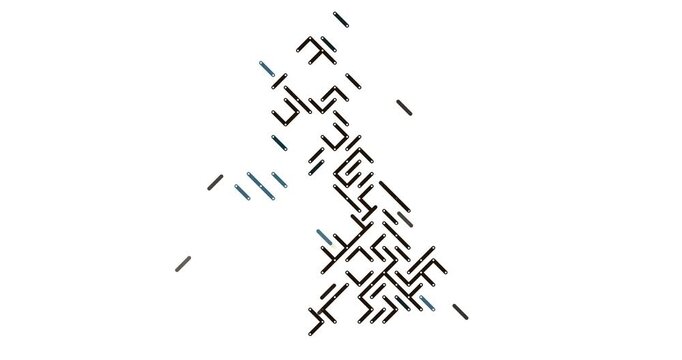 Tech Data Visualization Diagonal Build United Kingdom Outline