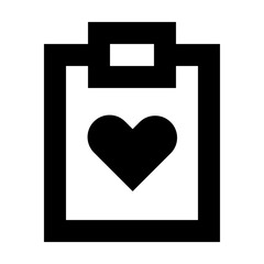 Outline health report icon for medical documents and patient history.