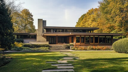 Stunning Prairie Style Home in Autumn