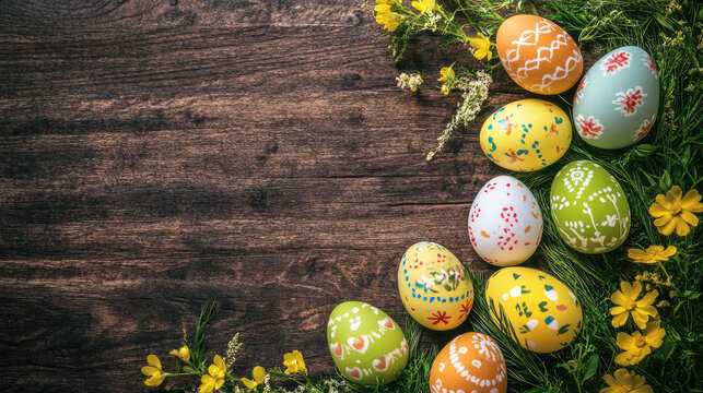 spring happy easter wood