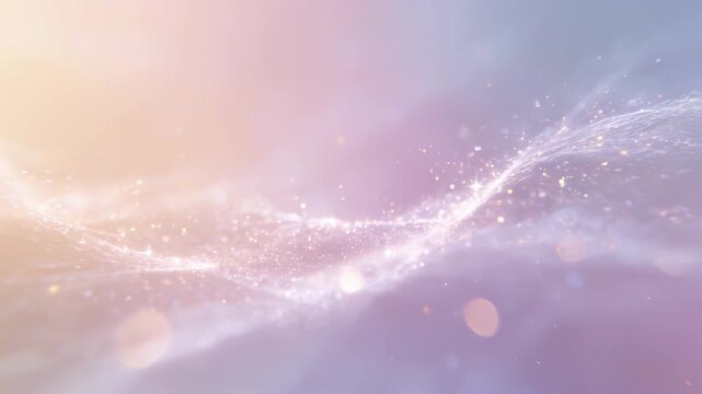柔らかく輝く光の粒が漂う幻想的空間