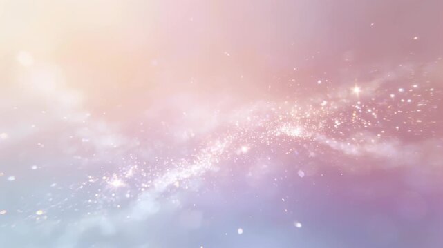 柔らかく輝く光の粒が漂う幻想的空間