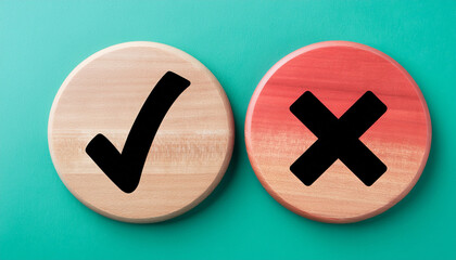 Yes And No Tick And Cross On Transparent Background