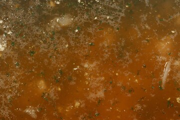 Close up of simmering Brazilian seafood moqueca stew
