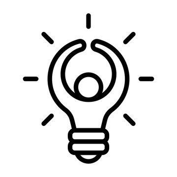 Lessons Learned Icon - Black Outline