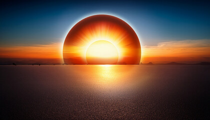 Abstract Illustration Sun Eclipse