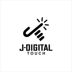 Obraz premium Hand technology logo design vector