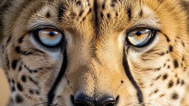 close-up leopard eyes portrait in natural light