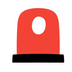 illustration of an ambulance siren on a white background