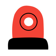 illustration of an ambulance siren on a white background