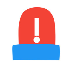 illustration of an ambulance siren on a white background