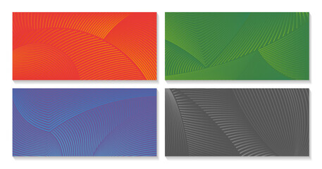 Abstract Background Set With Organic Line Patterns Isolated On A White Background. Vector Illustration.