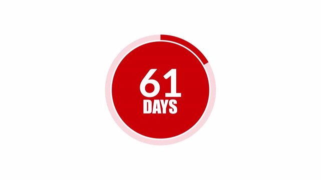 0 to 365 days progress animation featuring 365 days counter for yearly milestones on black background.