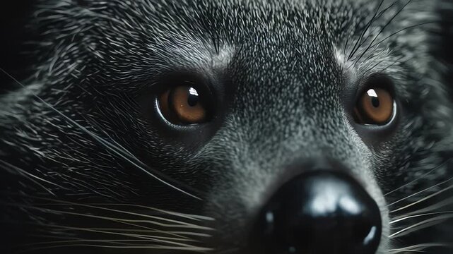 Binturong Close-Up: Captivating Wildlife Portrait