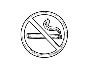 No Smoking Warning Sign Symbol.