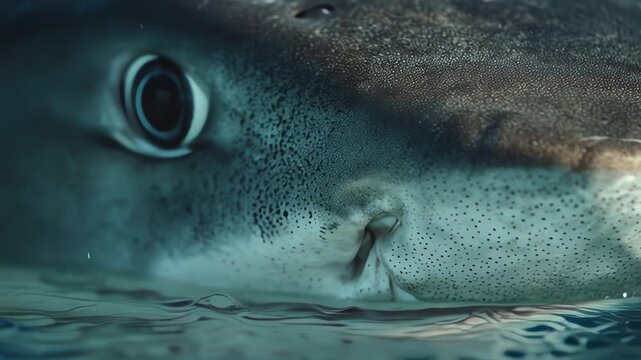 Tiger Shark Close-Up Underwater View