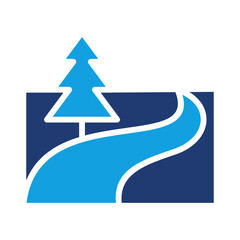 River Blue Color Icon