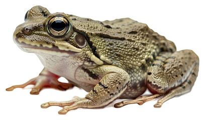 Fototapeta premium Detailed Close up of a Vibrant Green Frog