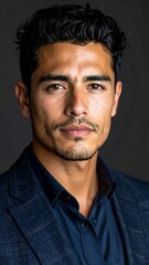 Handsome young man with dark hair and a confident gaze.