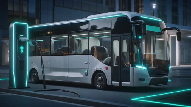 Electric Bus Charging at Smart City Station