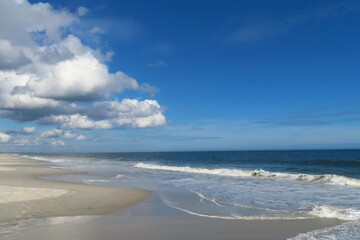 Beautiful ocean and sky view on Florida beach