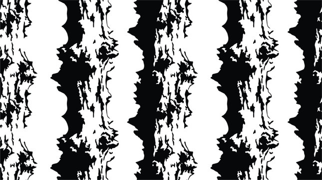 Black and white aspen bark pattern for organic surface and background textures design.