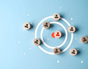 Obraz premium Creative visual representation of customer segmentation and audience targeting