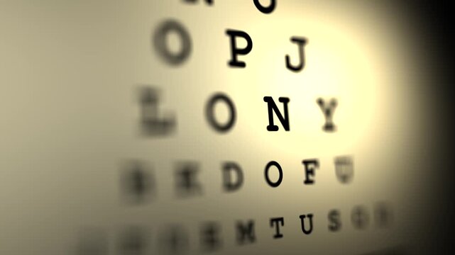 Blurry Eye Exam Snellen Chart in an Optometrist Office - 2