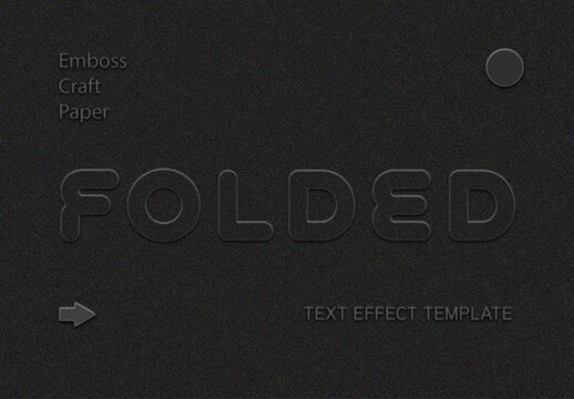 Emboss Craft Paper Text Effect